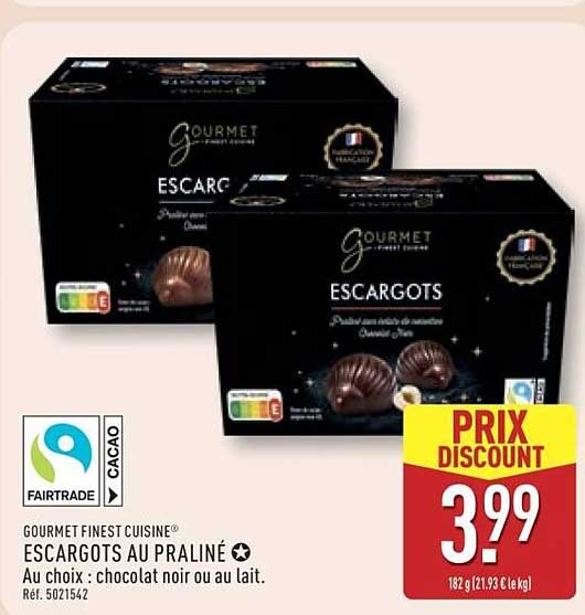 ESCARGOTS AU PRALINÉ