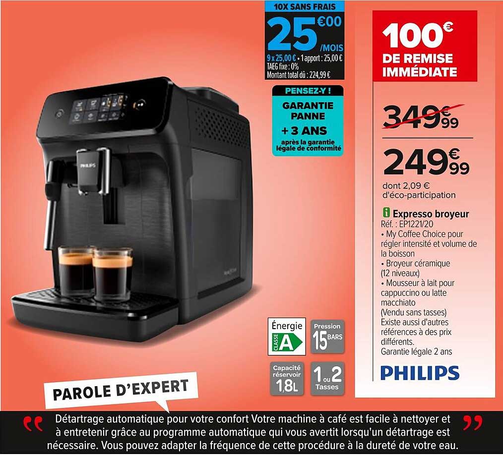 Expresso broyeur Philips EP1221/20