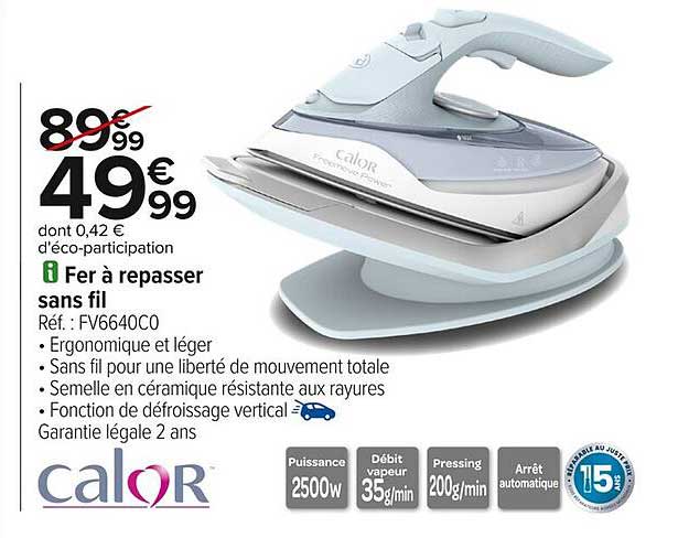 Fer à repasser sans fil