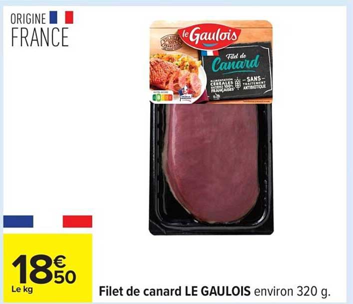 Filet de canard LE GAULOIS environ 320 g.