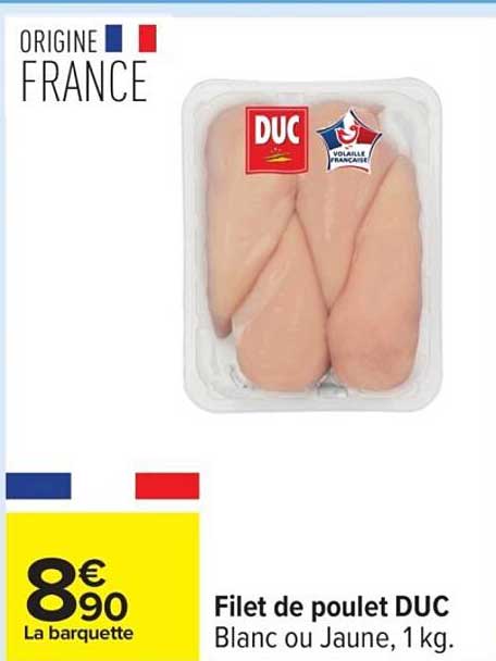 Filet de poulet DUC - 1kg