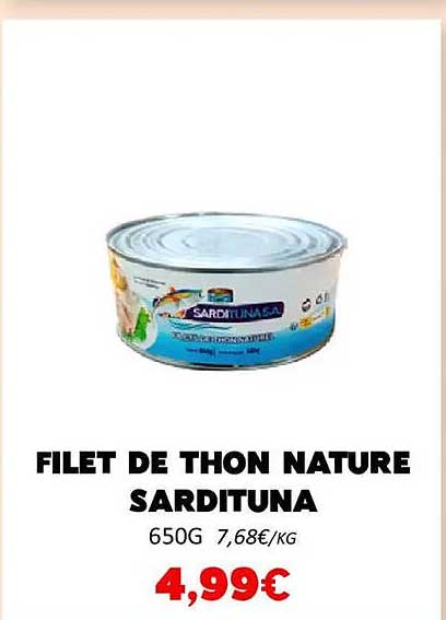FILET DE THON NATURE SARDITUNA