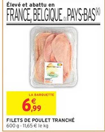 FILETS DE POULET TRANCHÉ