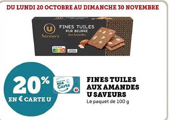 FINES TUILES AUX AMANDES U SAVEURS