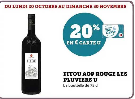 FITOU AOP ROUGE LES PLUVIERS U