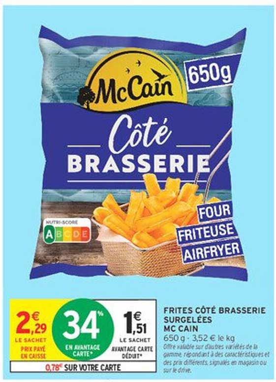Frites Côté Brasserie Surgelées Mc Cain
