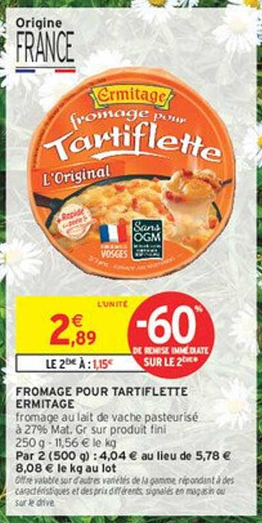 FROMAGE POUR TARTIFLETTE ERMITAGE
