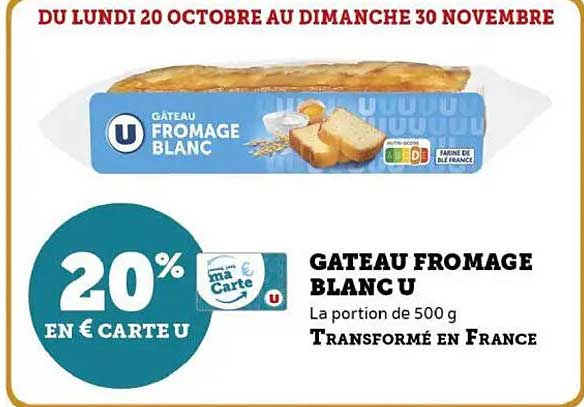 GÂTEAU FROMAGE BLANC U