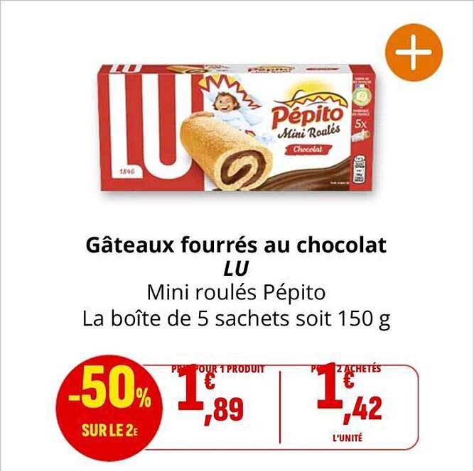 Gâteaux fourrés au chocolat LU
