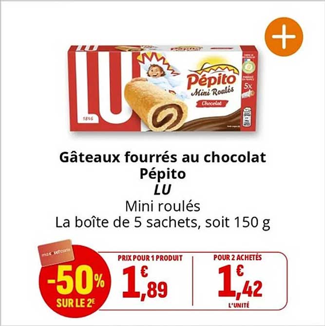 Gâteaux fourrés au chocolat Pépito