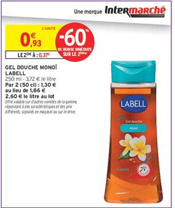 GEL DOUCHE MONOÏ LABELL