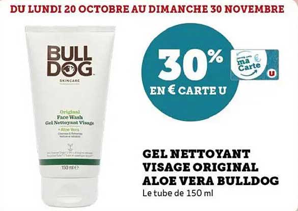 GEL NETTOYANT VISAGE ORIGINAL ALOE VERA BULLDOG