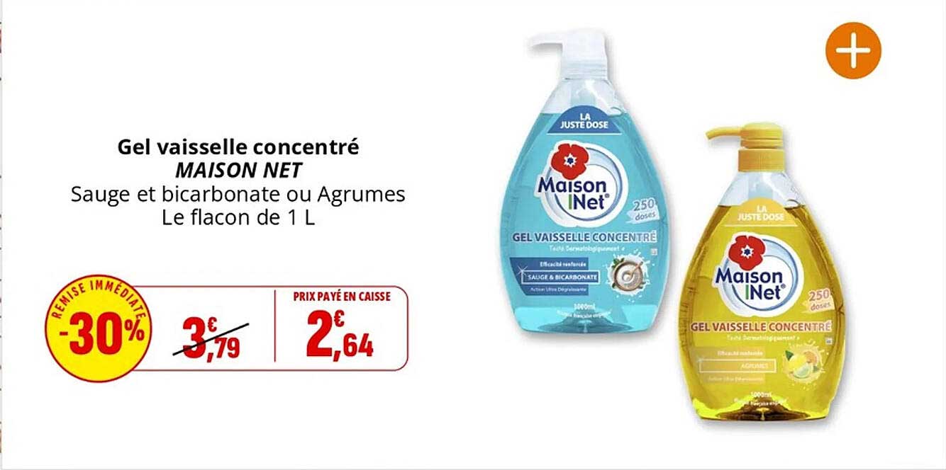 Gel vaisselle concentré MAISON NET