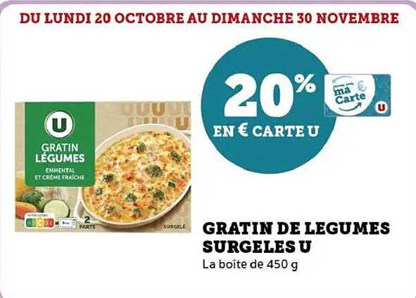 GRATIN DE LEGUMES SURGELES U