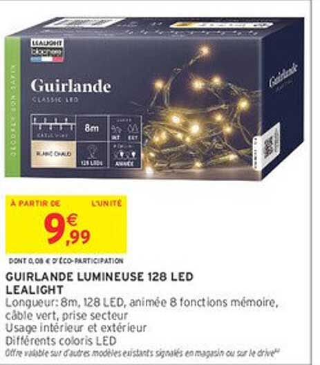 Guirlande lumineuse 128 LED Lealight