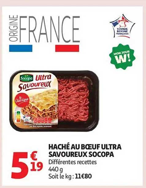 Haché au bœuf Ultra Savoureux Socopa