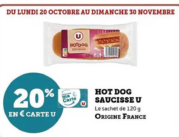 HOT DOG SAUCISSE U