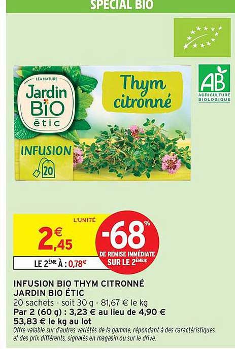 INFUSION BIO THYM CITRONNÉ