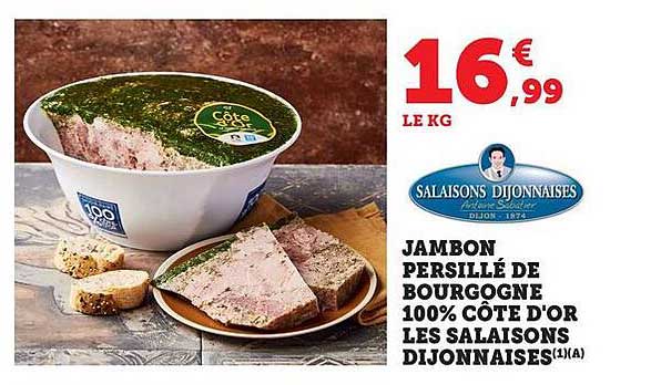 JAMBON PERSILLÉ DE BOURGOGNE 100% CÔTE D'OR LES SALAISONS DIJONNAISES