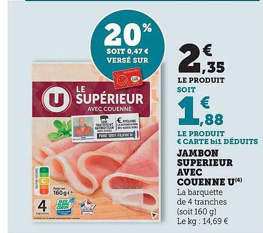 JAMBON SUPÉRIEUR AVEC COUENNE U