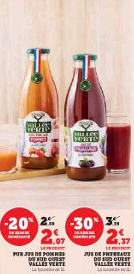 Jus de Pommes - 20% et Jus de Pruneaux - 30%