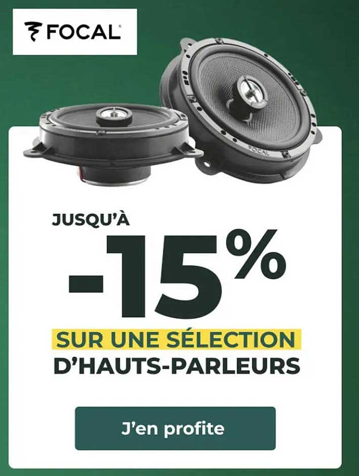 JUSQU'À -15% SUR UNE SÉLECTION D'HAUTS-PARLEURS