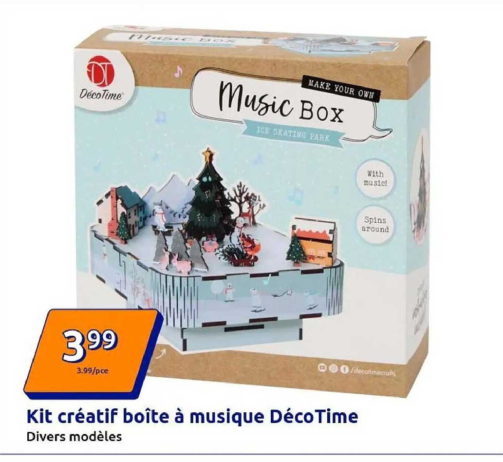 Kit créatif boîte à musique DécoTime