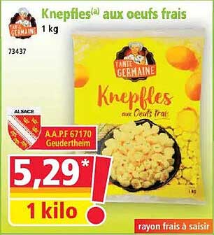 Knepfles(a) aux oeufs frais