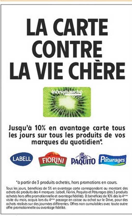 LA CARTE CONTRE LA VIE CHÈRE
