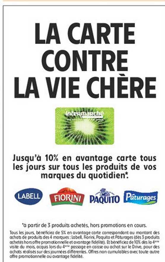 LA CARTE CONTRE LA VIE CHÈRE