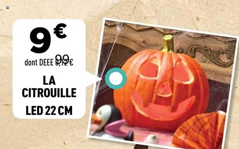 LA CITROUILLE LED 22 CM