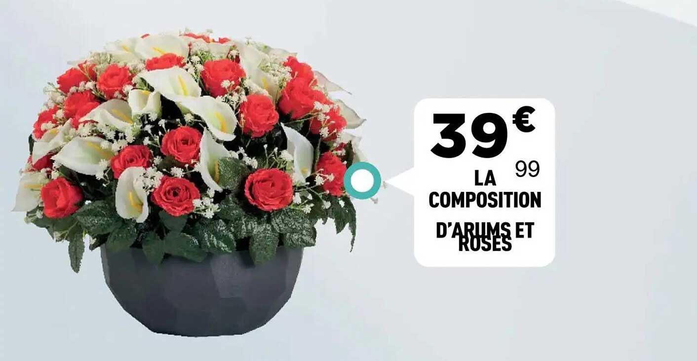 LA COMPOSITION D'ARUMS ET ROSES