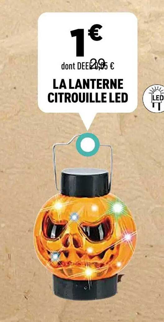 LA LANTERNE CITROUILLE LED