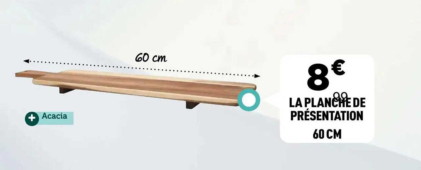 LA PLANCHE DE PRÉSENTATION 60 CM
