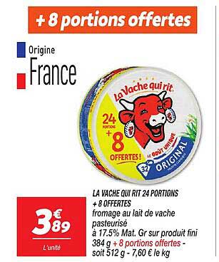 LA VACHE QUI RIT 24 PORTIONS + 8 OFFERTES