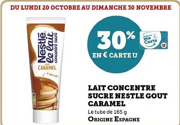 LAIT CONCENTRÉ SUCRÉ NESTLÉ GOÛT CARAMEL