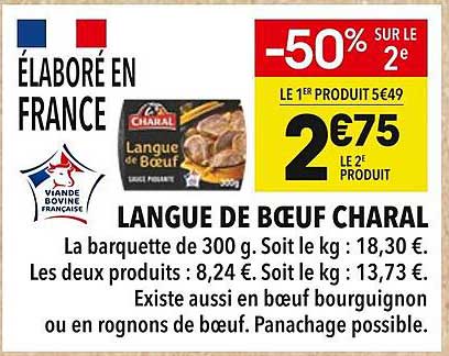 LANGUE DE BŒUF CHARAL