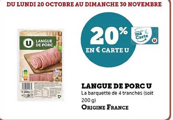 LANGUE DE PORC U