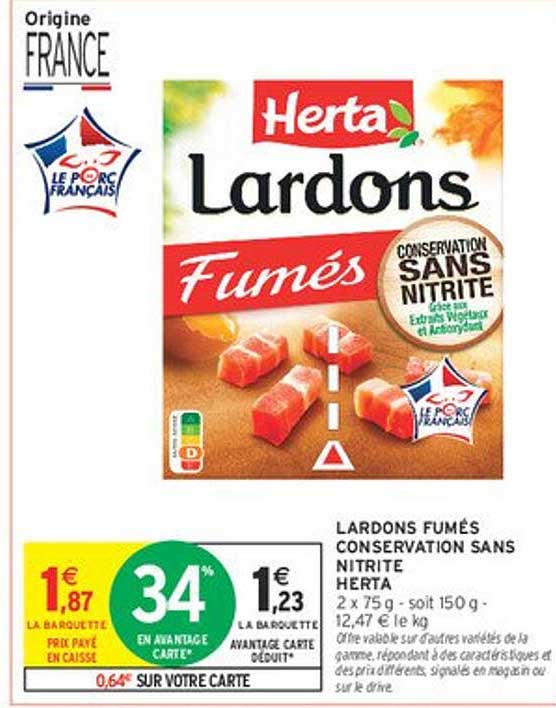 Lardons Fumés Conservation Sans Nitrite