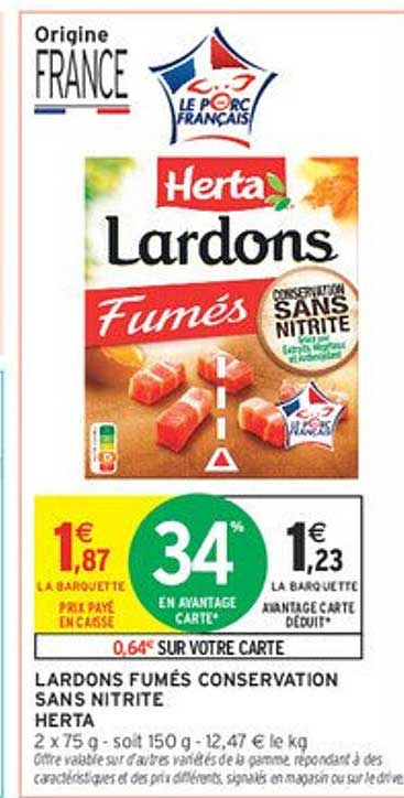 LARDONS FUMÉS CONSERVATION SANS NITRITE