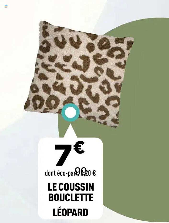 LE COUSSIN BOUCLETTE LÉOPARD