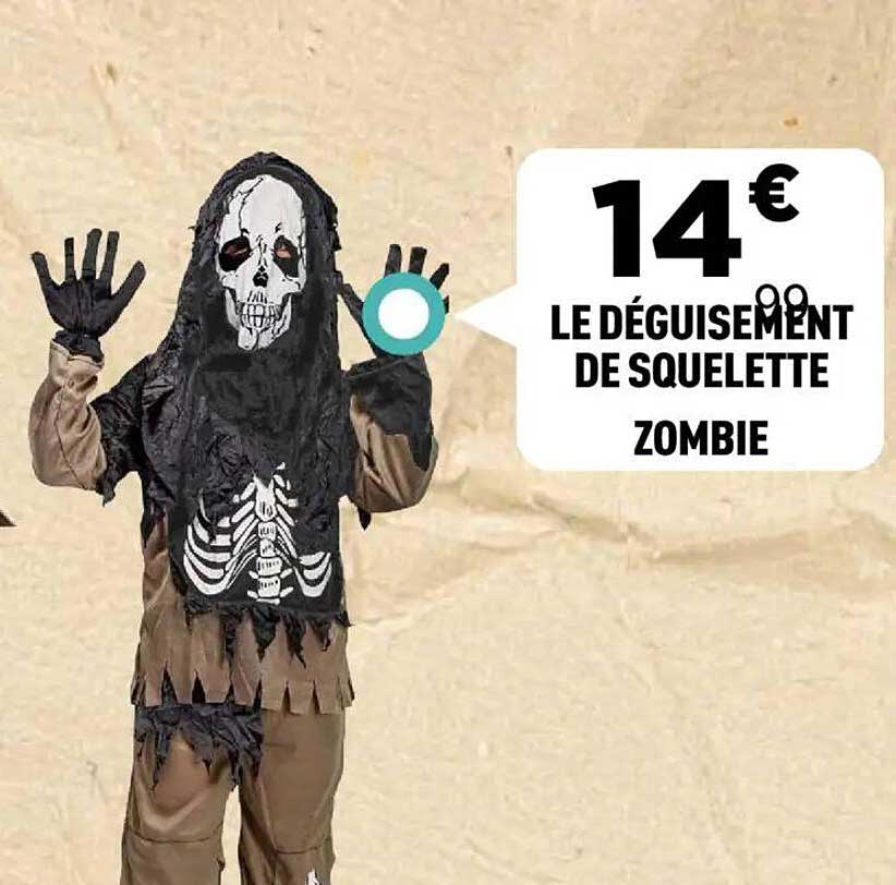 LE DÉGUISEMENT DE SQUELETTE ZOMBIE