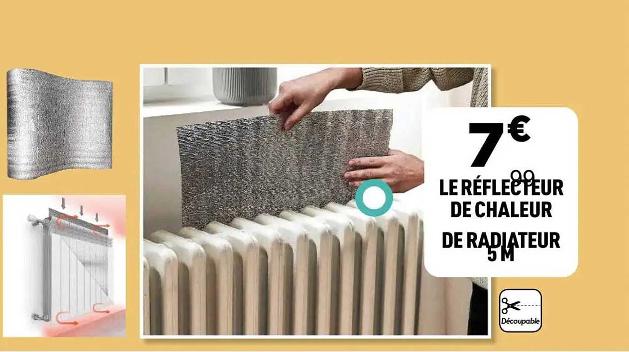 LE RÉFLECTEUR DE CHALEUR DE RADIATEUR 5 M