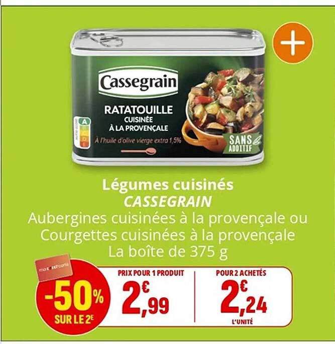 Légumes cuisinés CASSEGRATIN