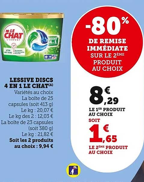 LESSIVE DISCS 4 EN 1 LE CHAT