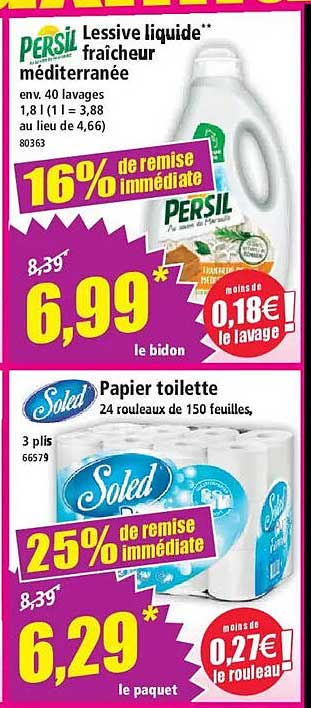 Lessive liquide* fraîcheur méditerranée