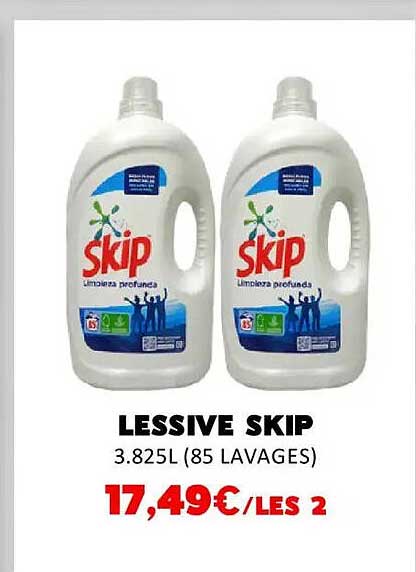 LESSIVE SKIP 3.825L (85 LAVAGES)
