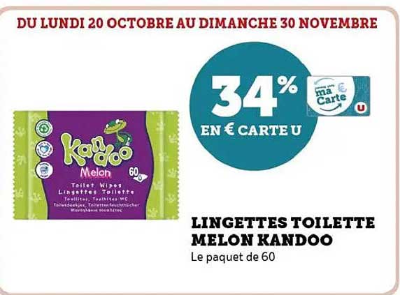 LINGETTES TOILETTE MELON KANDOO