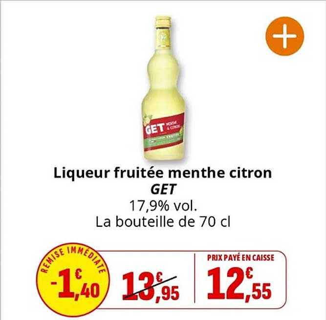 Liqueur fruitée menthe citron GET