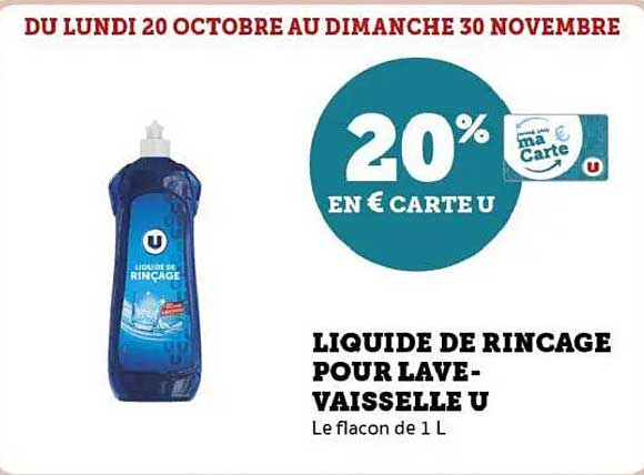LIQUIDE DE RINCAGE POUR LAVE-VAISSELLE U